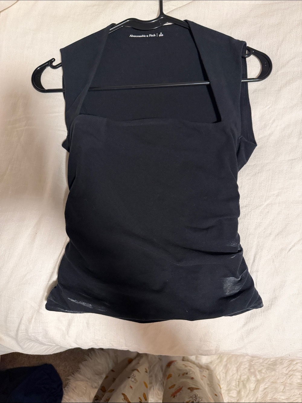 Abercrombie & Fitch Black Square-Neck Slim Tank